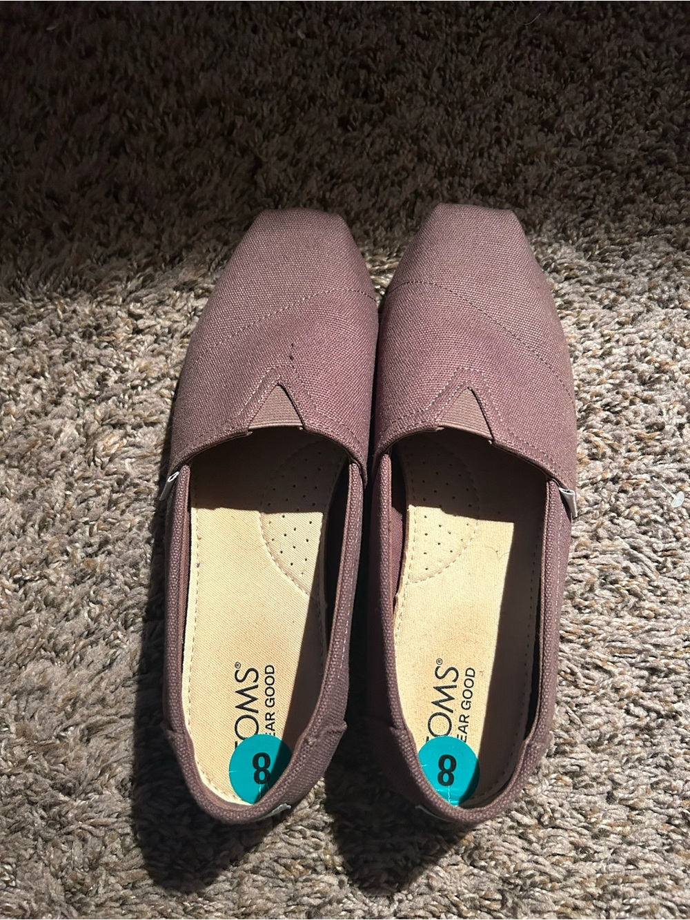 Toms Classic Slip-On Flats in Mauve Brown